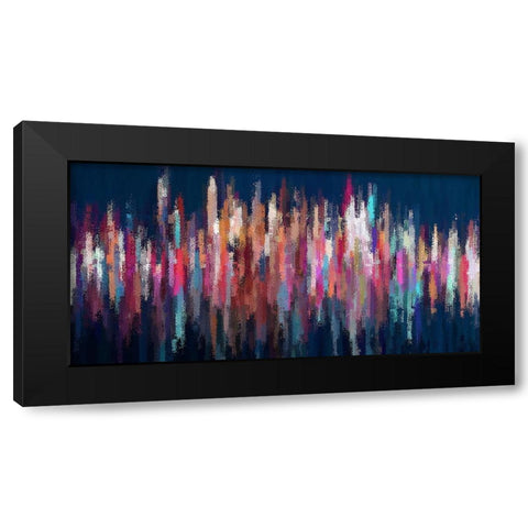 City Lights II Black Modern Wood Framed Art Print with Double Matting by Manlove, David