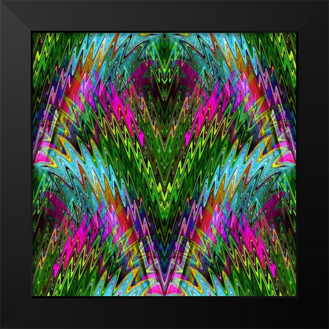 Garden Party Black Modern Wood Framed Art Print by Manlove, David