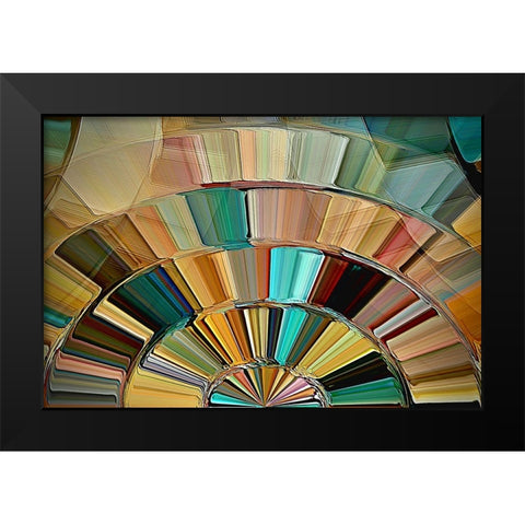 Southwestern Sunrise Black Modern Wood Framed Art Print by Manlove, David
