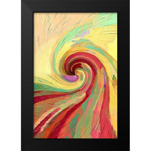 Sunfire Black Modern Wood Framed Art Print by Manlove, David