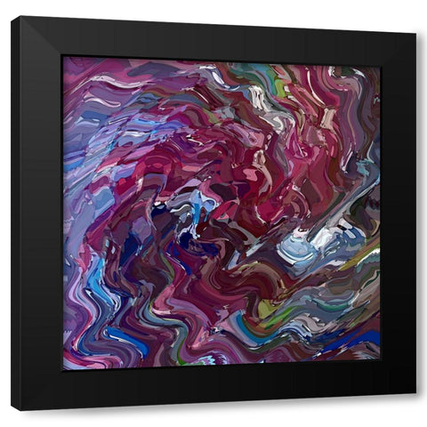 Oil of Lilac 2 lightbump Black Modern Wood Framed Art Print with Double Matting by Manlove, David
