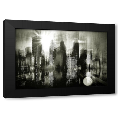 Minneapolis Apocalypse Black Modern Wood Framed Art Print by Manlove, David