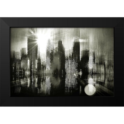 Minneapolis Apocalypse Black Modern Wood Framed Art Print by Manlove, David