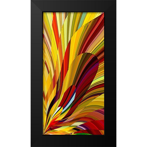 Candle Flame Black Modern Wood Framed Art Print by Manlove, David