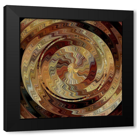 Cinnamon Swirl Black Modern Wood Framed Art Print by Manlove, David