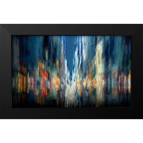 Downtown7 Black Modern Wood Framed Art Print by Manlove, David