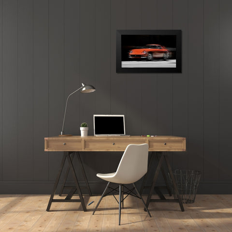 Ferrari 275 GTB Black Modern Wood Framed Art Print by Manlove, David