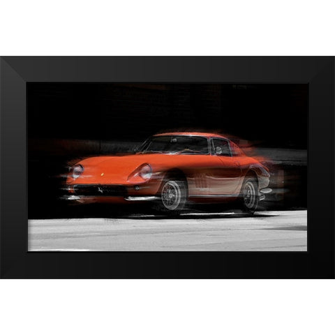 Ferrari 275 GTB Black Modern Wood Framed Art Print by Manlove, David