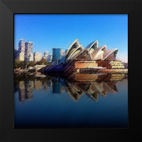 The Opera House Black Modern Wood Framed Art Print by Manlove, David