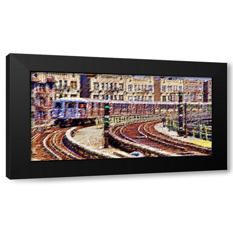 NYCT Black Modern Wood Framed Art Print by Manlove, David