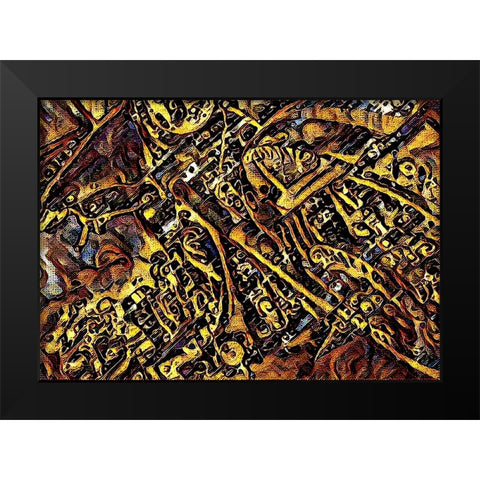 1HD1 Steampunk Black Modern Wood Framed Art Print by Manlove, David