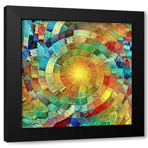 Spectral Sun Black Modern Wood Framed Art Print with Double Matting by Manlove, David