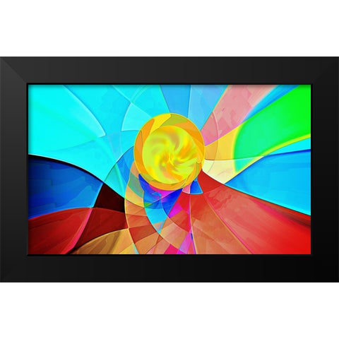 Sun 01032022 Black Modern Wood Framed Art Print by Manlove, David