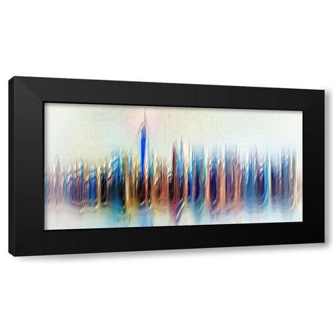 New York Touch Black Modern Wood Framed Art Print by Manlove, David