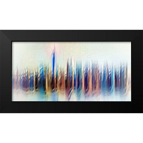 New York Touch Black Modern Wood Framed Art Print by Manlove, David