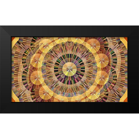 Round Table Revolver Black Modern Wood Framed Art Print by Manlove, David