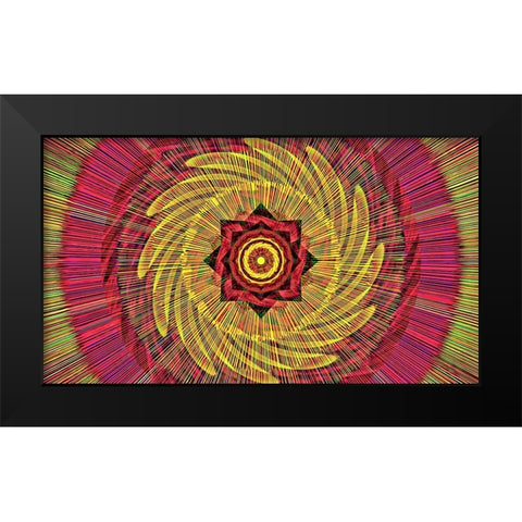 Fuschia and Gold of the Far East Black Modern Wood Framed Art Print by Manlove, David