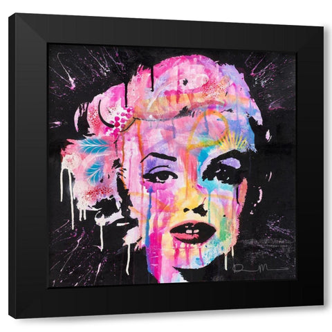 Marilyn Monroe Black Modern Wood Framed Art Print with Double Matting by Dean Russo Collection