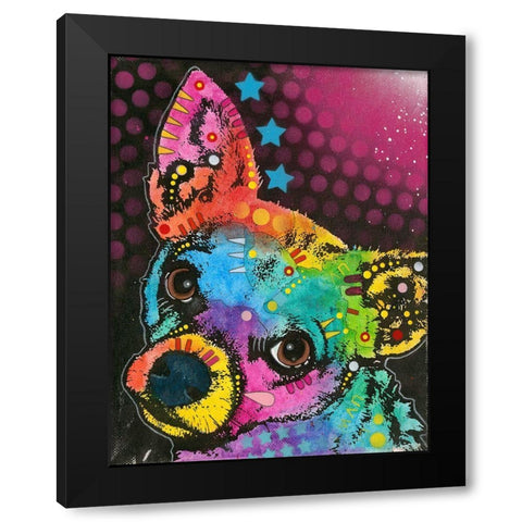 Huh? Black Modern Wood Framed Art Print with Double Matting by Dean Russo Collection