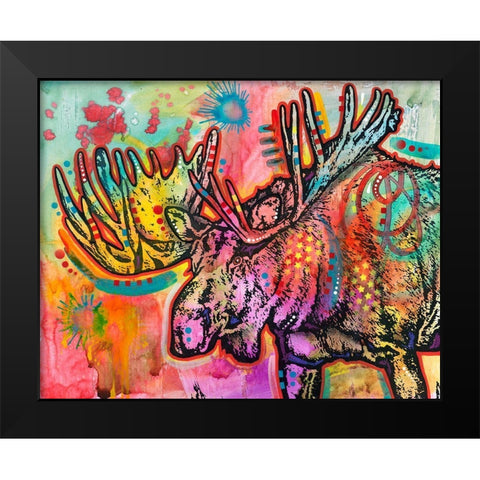 Bull Moose  Black Modern Wood Framed Art Print by Dean Russo Collection