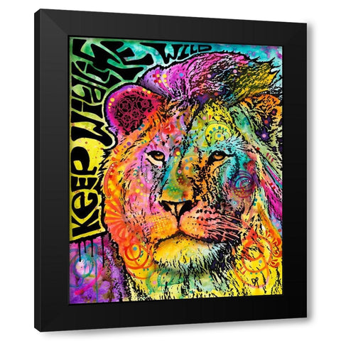 Keep the Wildlife Wild Black Modern Wood Framed Art Print with Double Matting by Dean Russo Collection