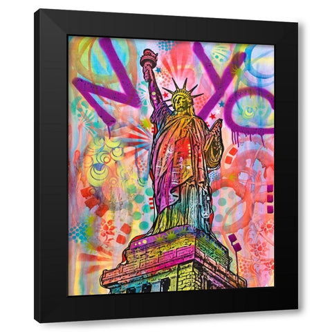 Liberty Black Modern Wood Framed Art Print by Dean Russo Collection