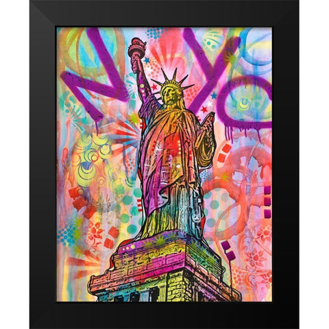 Liberty Black Modern Wood Framed Art Print by Dean Russo Collection