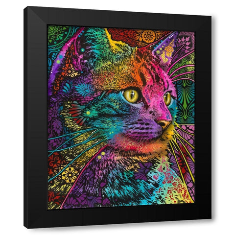 Felis Black Modern Wood Framed Art Print by Dean Russo Collection