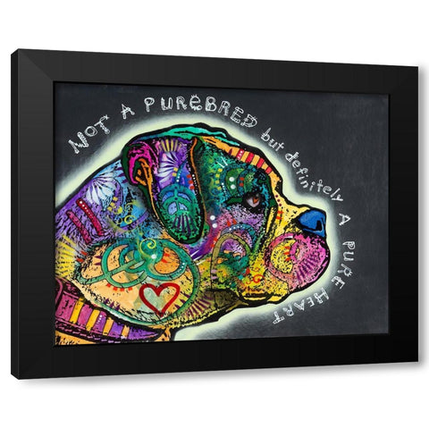 Pure Heart Black Modern Wood Framed Art Print with Double Matting by Dean Russo Collection