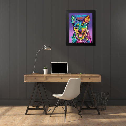 Rocky Black Modern Wood Framed Art Print by Dean Russo Collection