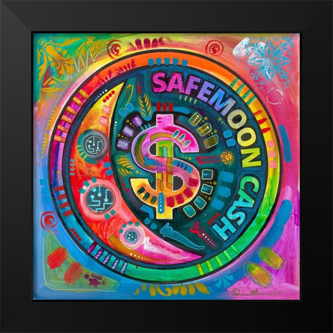 Safemoon Cash Black Modern Wood Framed Art Print by Dean Russo Collection