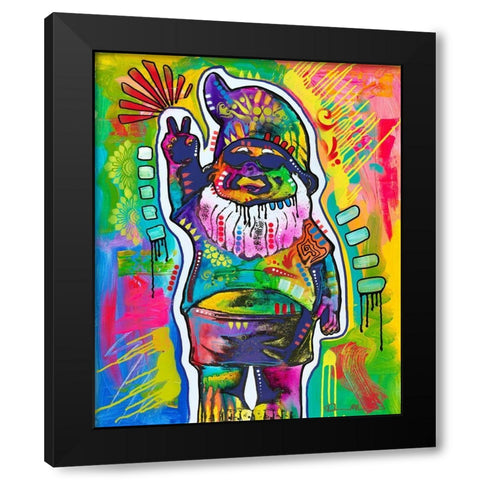 Gnome Black Modern Wood Framed Art Print by Dean Russo Collection