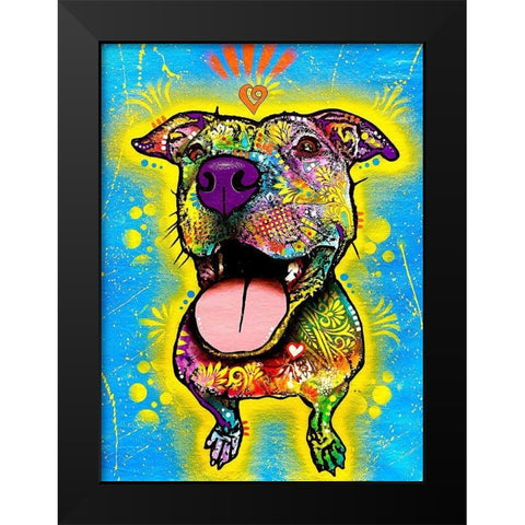 Laughter Black Modern Wood Framed Art Print by Dean Russo Collection