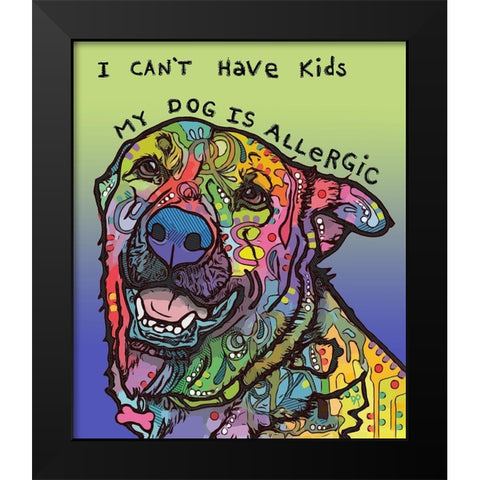 Allergic Black Modern Wood Framed Art Print by Dean Russo Collection
