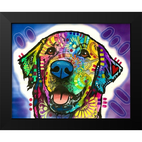 Heartfelt Retriever Black Modern Wood Framed Art Print by Dean Russo Collection