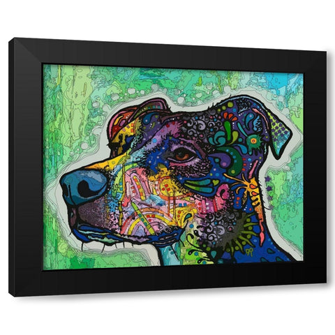 Poise Black Modern Wood Framed Art Print with Double Matting by Dean Russo Collection