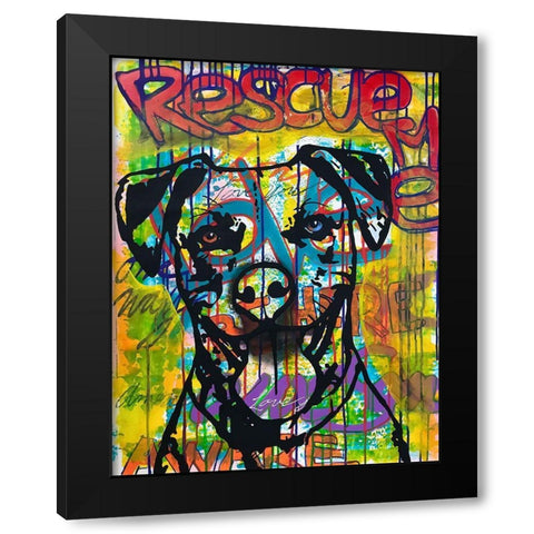 Rescue Me Black Modern Wood Framed Art Print with Double Matting by Dean Russo Collection