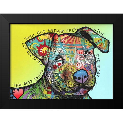 Sully With Words Black Modern Wood Framed Art Print by Dean Russo Collection
