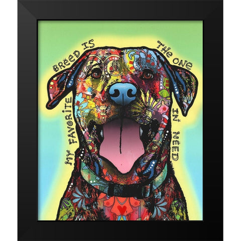 The One In Need Black Modern Wood Framed Art Print by Dean Russo Collection