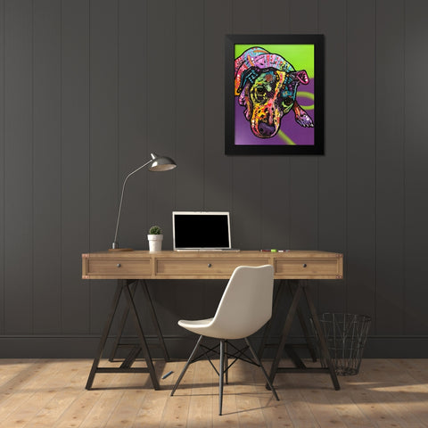 Indelible Jack Black Modern Wood Framed Art Print by Dean Russo Collection