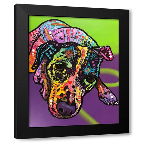Indelible Jack Black Modern Wood Framed Art Print with Double Matting by Dean Russo Collection