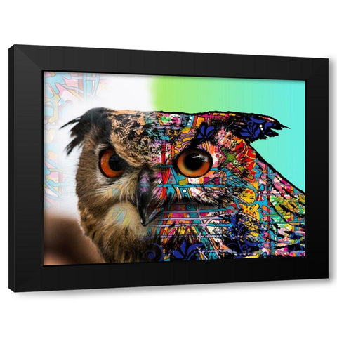 Exposed Owl Black Modern Wood Framed Art Print with Double Matting by Dean Russo Collection
