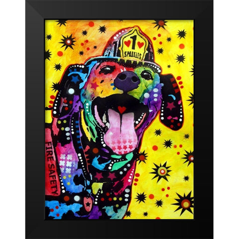 Sparkles Black Modern Wood Framed Art Print by Dean Russo Collection