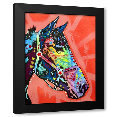 WC Horse 3 Black Modern Wood Framed Art Print with Double Matting by Dean Russo Collection