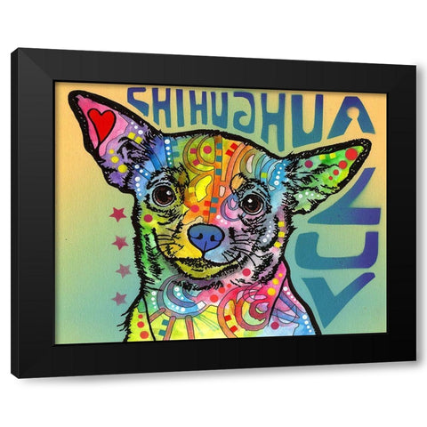 Chihuahua Luv Black Modern Wood Framed Art Print by Dean Russo Collection