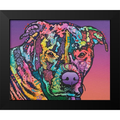 Jethro Black Modern Wood Framed Art Print by Dean Russo Collection