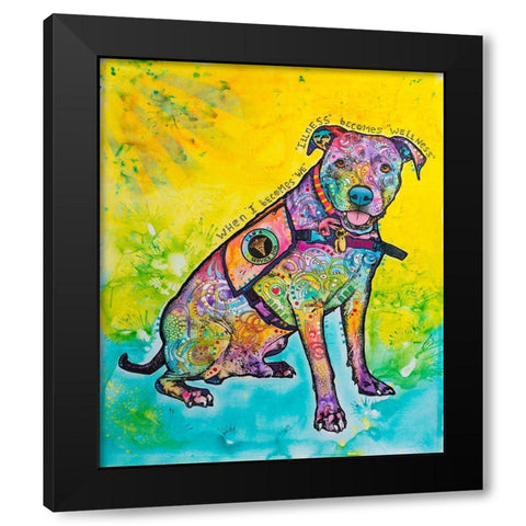 K-9 Patrol Black Modern Wood Framed Art Print with Double Matting by Dean Russo Collection