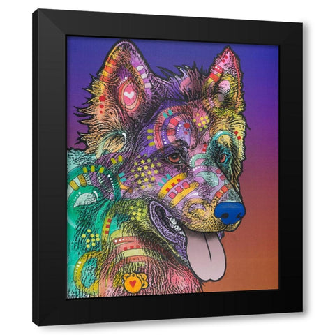 Keefer Black Modern Wood Framed Art Print by Dean Russo Collection