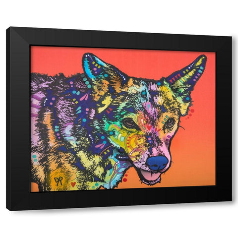 Max Black Modern Wood Framed Art Print with Double Matting by Dean Russo Collection