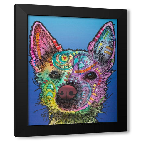 Ozzie Black Modern Wood Framed Art Print by Dean Russo Collection